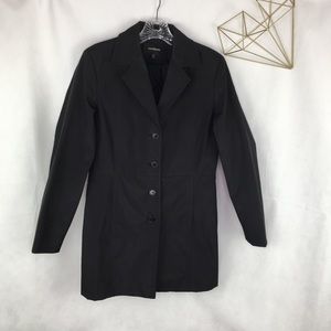 Express Black Trench/ Car Coat